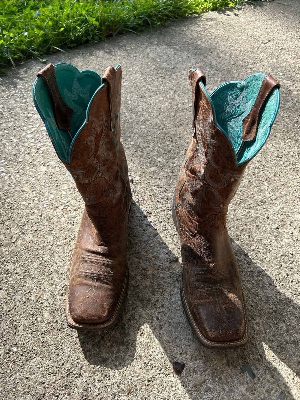 Ariat Brown Leather Cowgirl Boots Sz 11 B